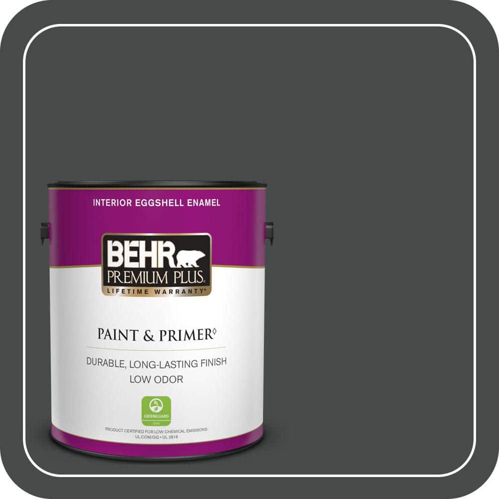 BEHR PREMIUM PLUS 1 gal. #N450-7 Astronomical Eggshell Enamel Low Odor Interior Paint & Primer (1)