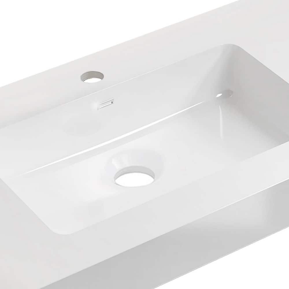 Satico 24 in. Drop-In Rectangular Bathroom Sink in White Solid Surface Vanity Top (2)