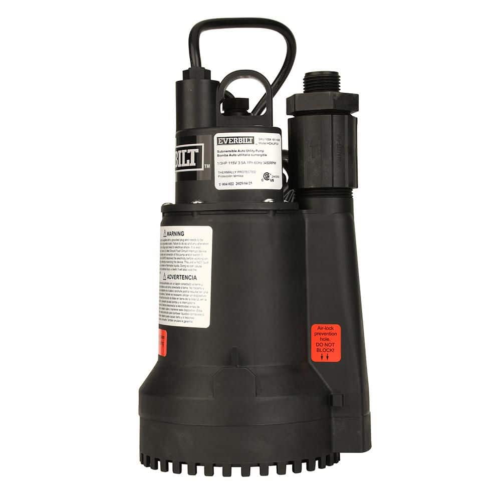Everbilt 1/3 HP Automatic Utility Pump (3)