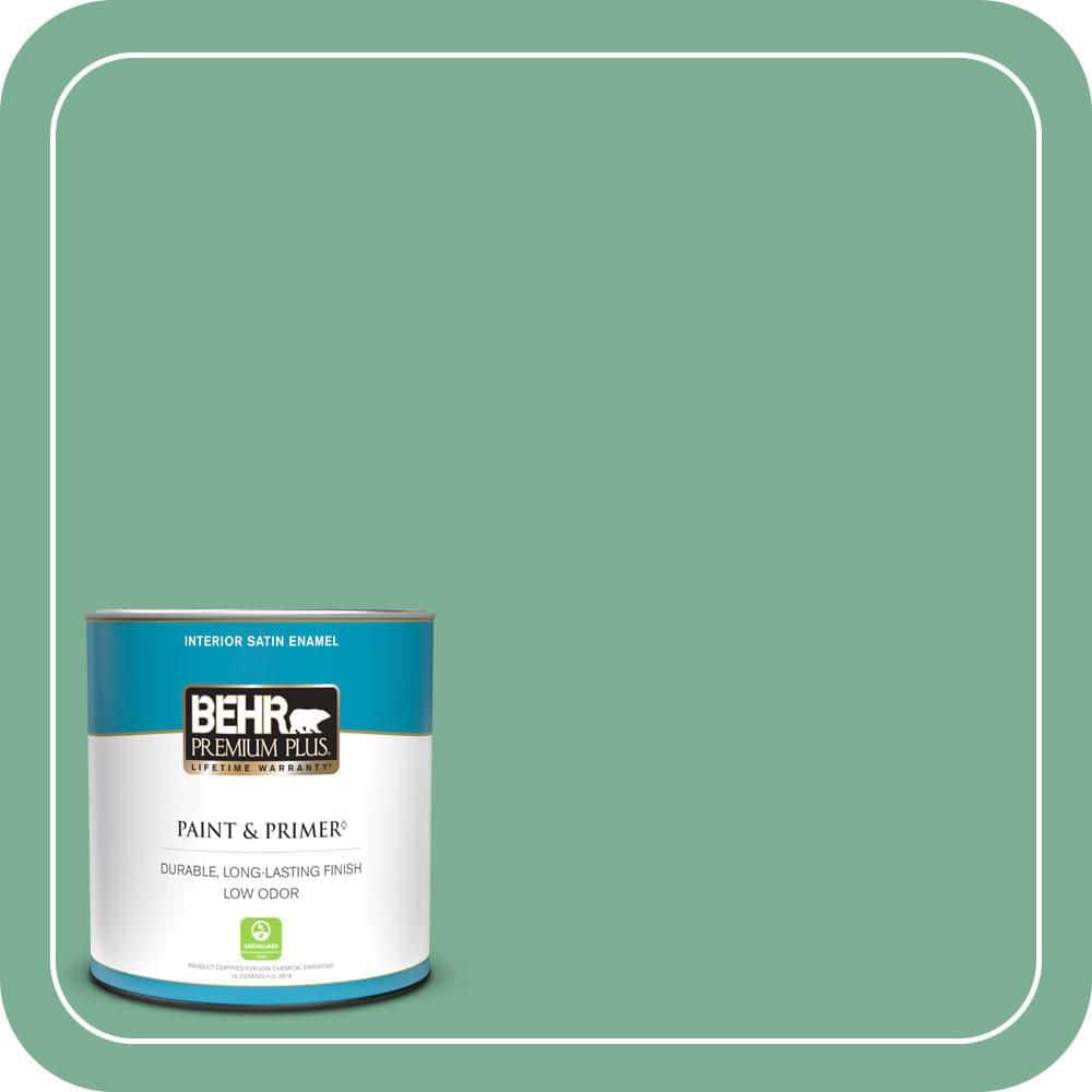 BEHR PREMIUM PLUS #MQ6-12 Nature Green Enamel & Primer Color Sample