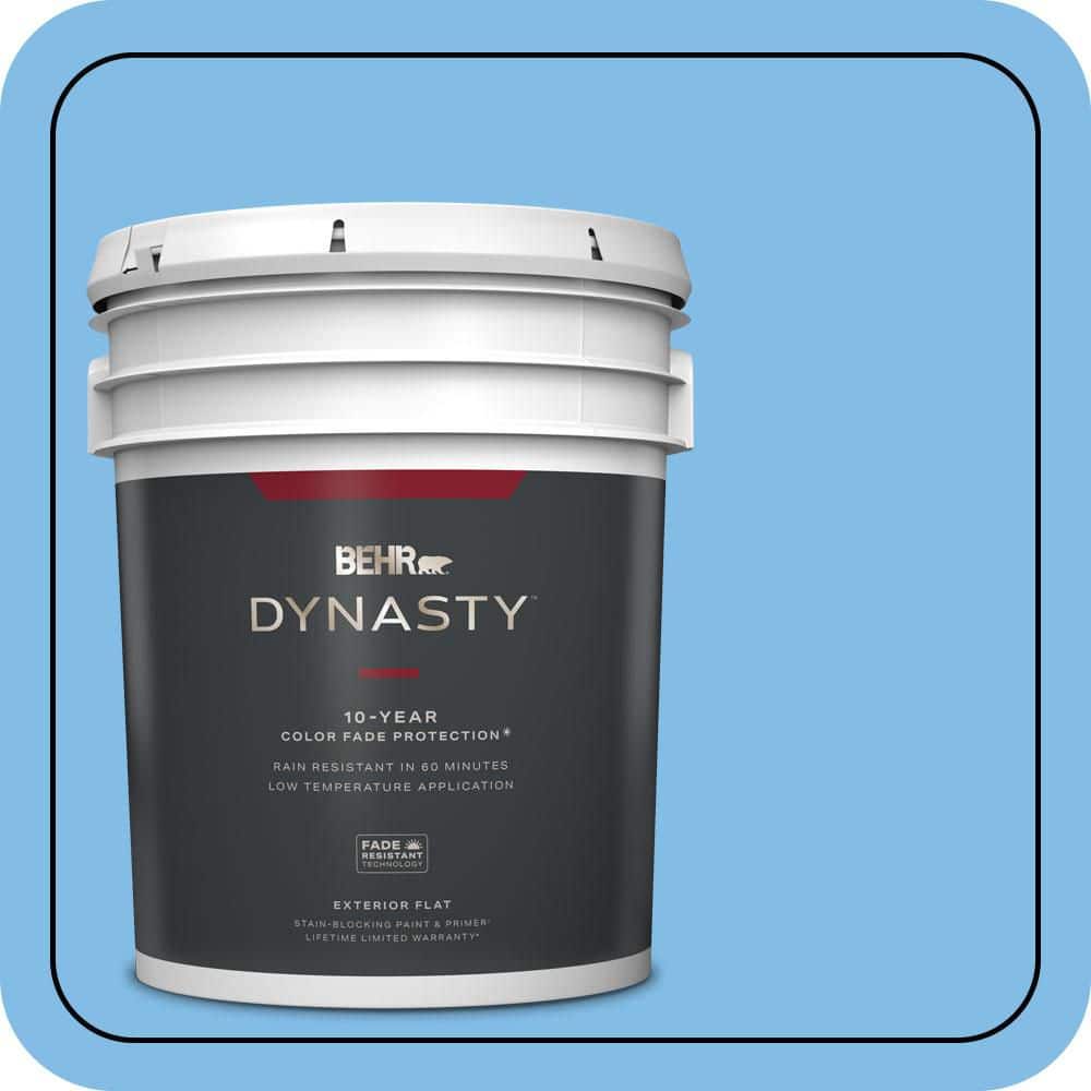 BEHR DYNASTY 5 gal. #MQ4-27 CEst La Vie Flat Exterior Stain-Blocking Paint & Primer
