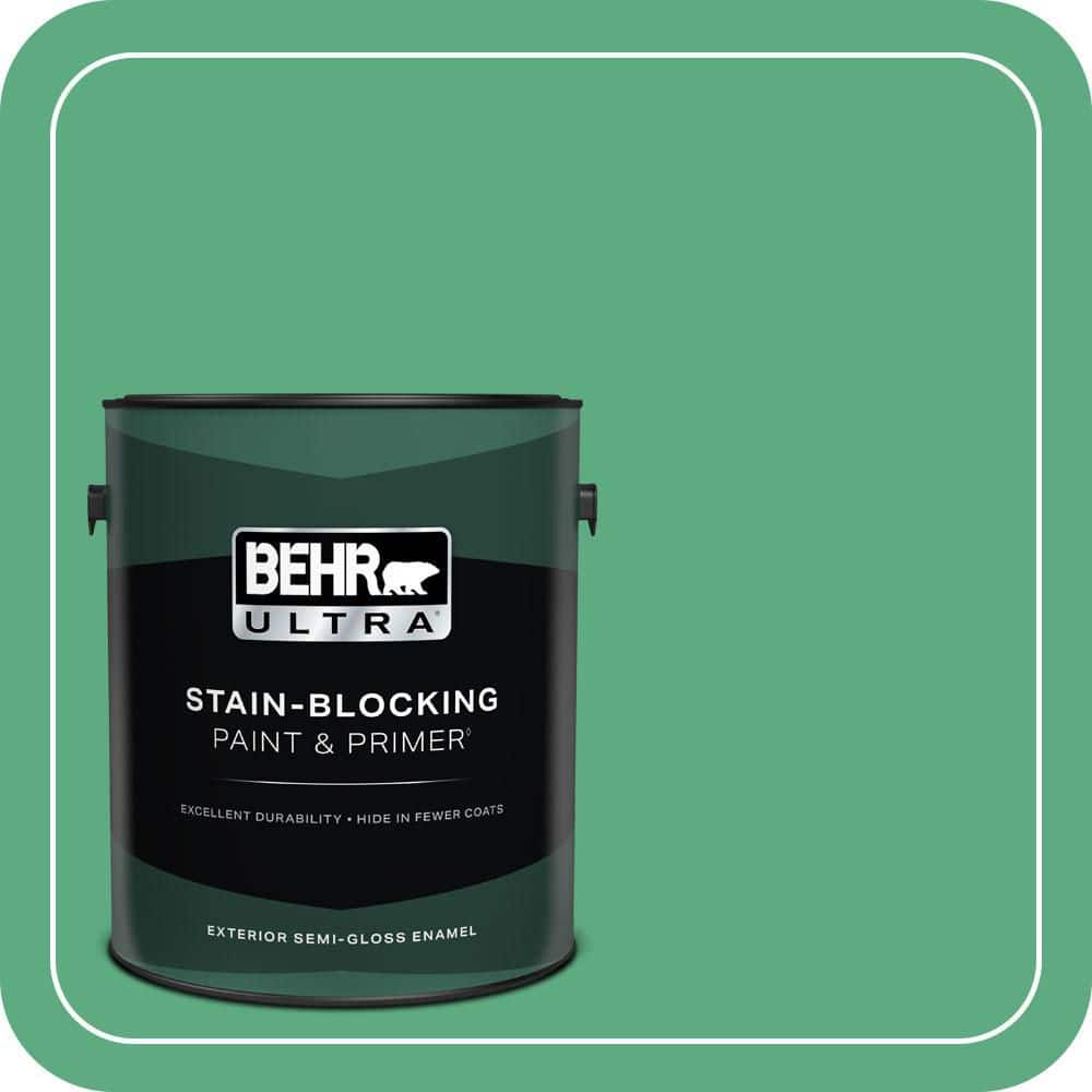 BEHR ULTRA 1 gal. #T14-4 Edgewater Semi-Gloss Enamel Exterior Paint & Primer