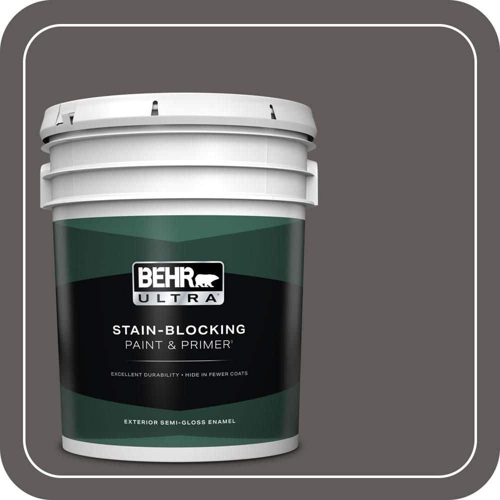 BEHR ULTRA 5 gal. #PPU18-19 Intellectual Semi-Gloss Enamel Exterior Paint & Primer