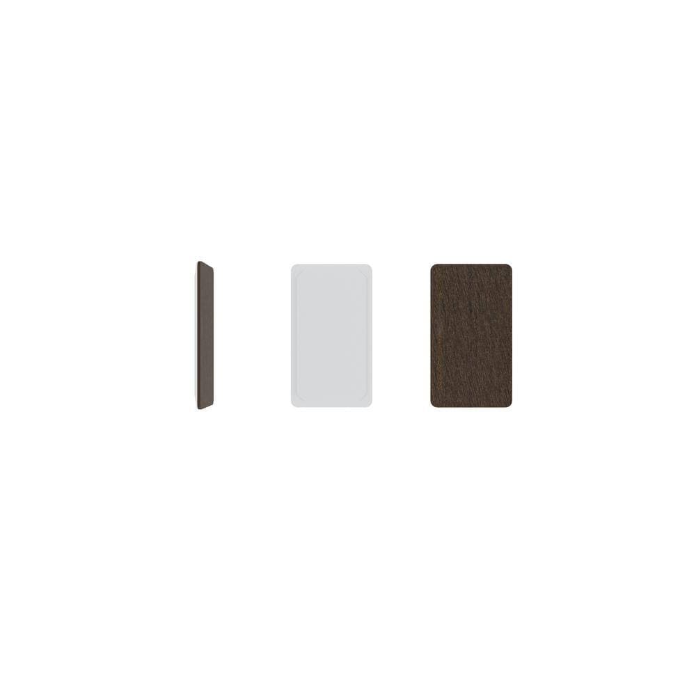 NewTechWood Alusions 1 in. x 2 in. Wood Grain Brazilian Ipe Composite Aluminum Coextruded End Caps (Bag of 10) (1)