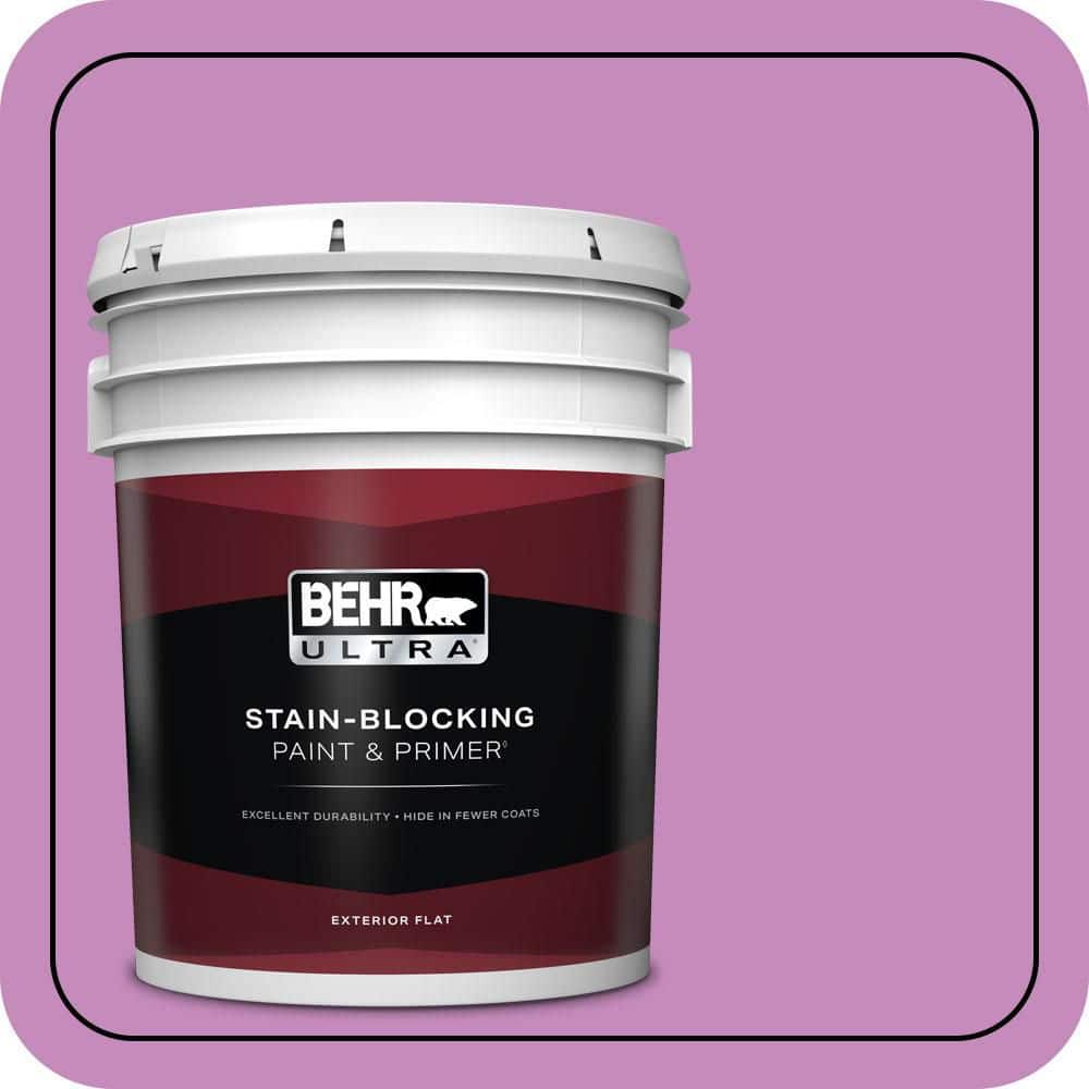 BEHR ULTRA 5 gal. #P110-4 Rock Star Pink Flat Exterior Paint & Primer