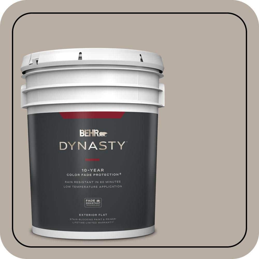 BEHR DYNASTY 5 gal. #T18-08 Off the Grid Flat Exterior Stain-Blocking Paint & Primer