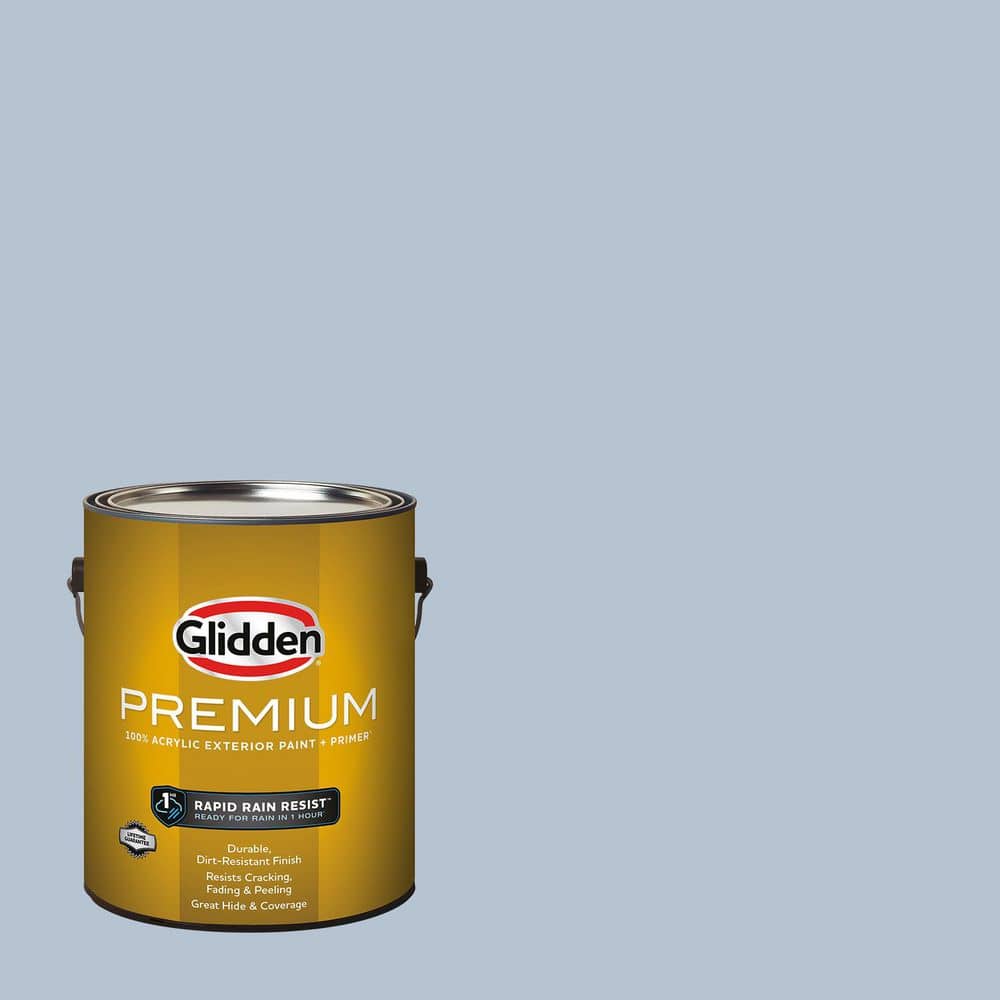 Glidden Premium 1 gal. PPG1163-3 Pageant Song Flat Exterior Latex Paint (1)