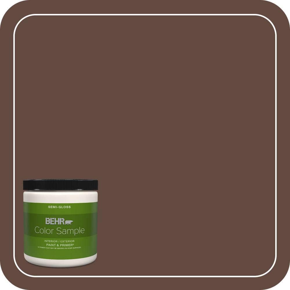 BEHR PREMIUM PLUS 8 oz. #S-G-770 Wild Horse Semi-Gloss Interior/Exterior Paint & Primer Color Sample