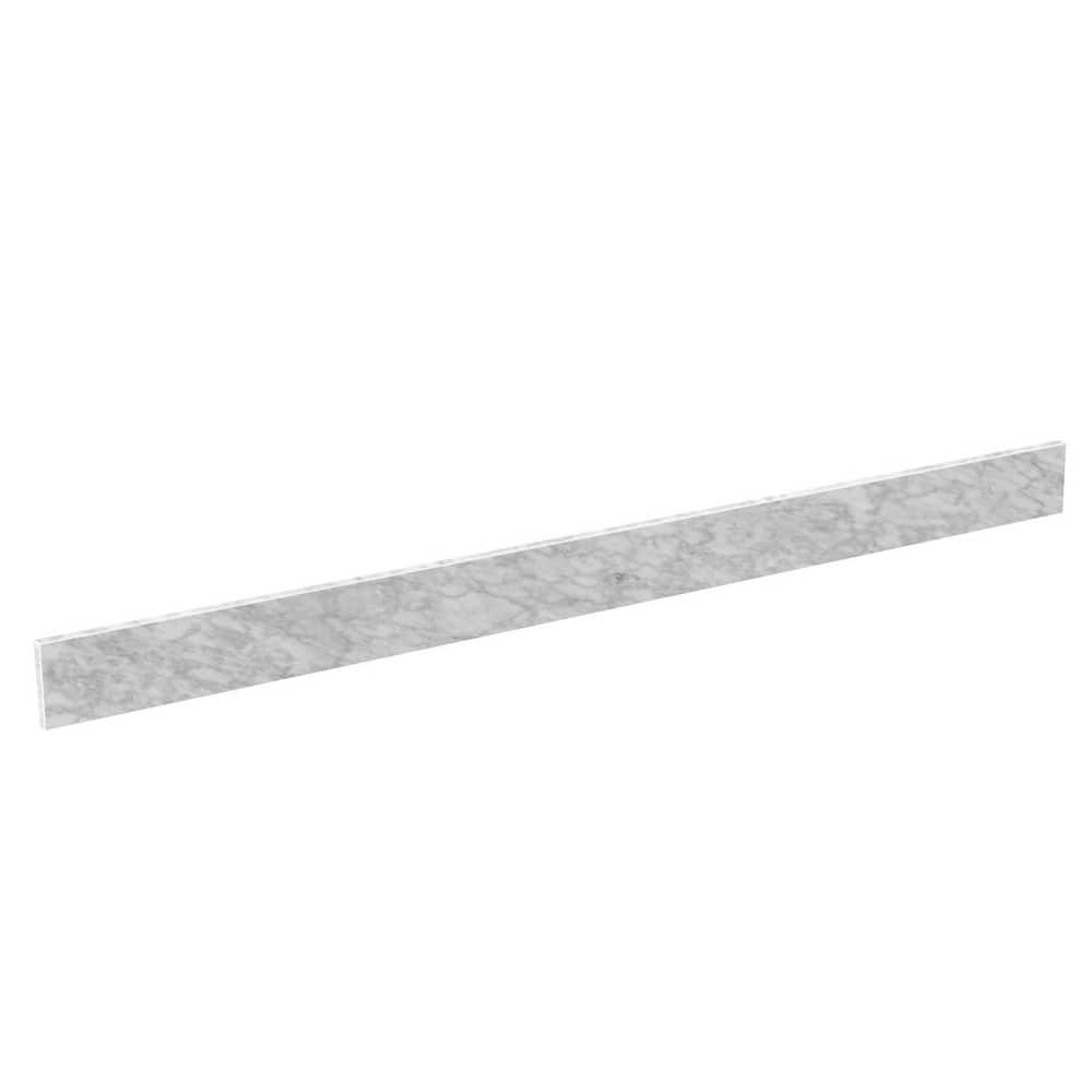 LANDOLT 60 in. W Marble Vanity Backsplash in Carrara White (1)