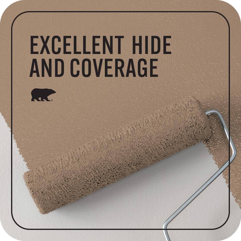BEHR PREMIUM PLUS 1 qt. #N240-5 Rodeo Tan Flat EcoMix Plant-Based Interior Paint & Primer (2)