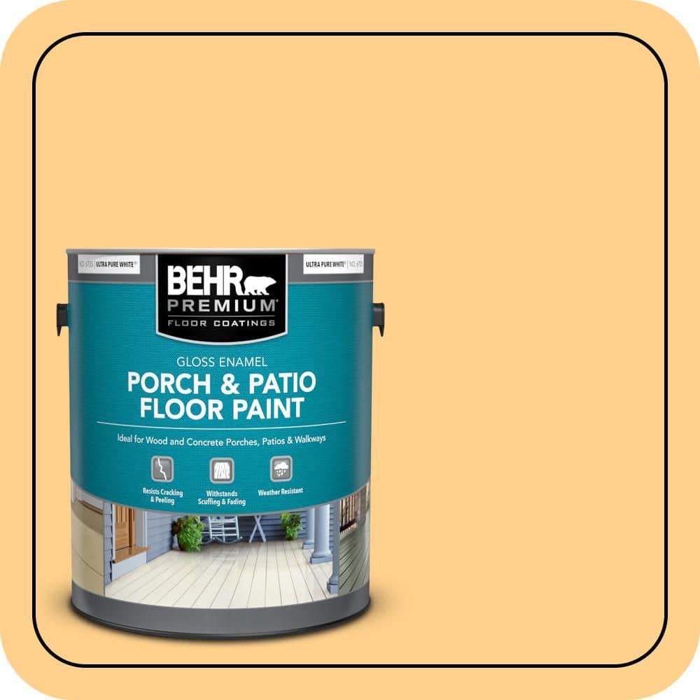 BEHR PREMIUM 1 gal. #300B-4 Sunporch Gloss Enamel Interior/Exterior Porch and Patio Floor Paint