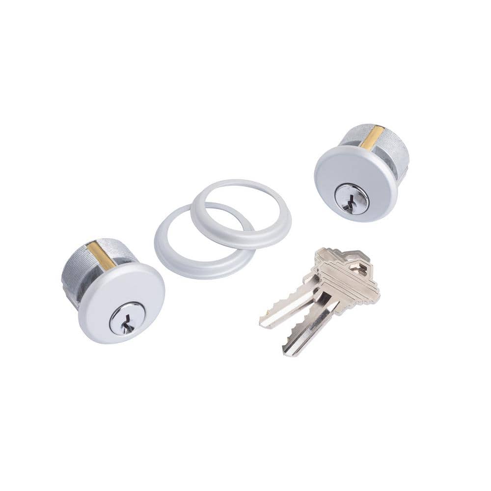 Global Door Controls 1-5/32 in. Zinc Aluminum Keyed Alike Double Cylinder Mortise Lock for Adams Rite Type Storefront Door (3)