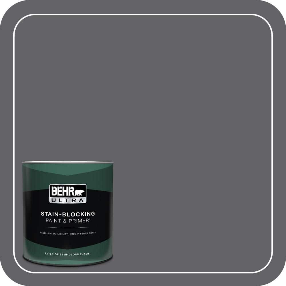 BEHR ULTRA 1 qt. #N530-6 Digital Semi-Gloss Enamel Exterior Paint & Primer