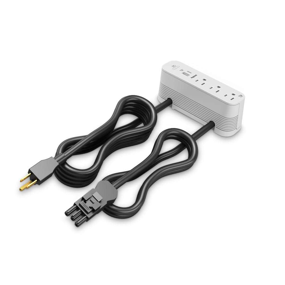 Legrand Wiremold ModPower White 3-Outlet Primary Unit Surface Mount Power Strip with USB A/C and 10 Ft. Cord (1)