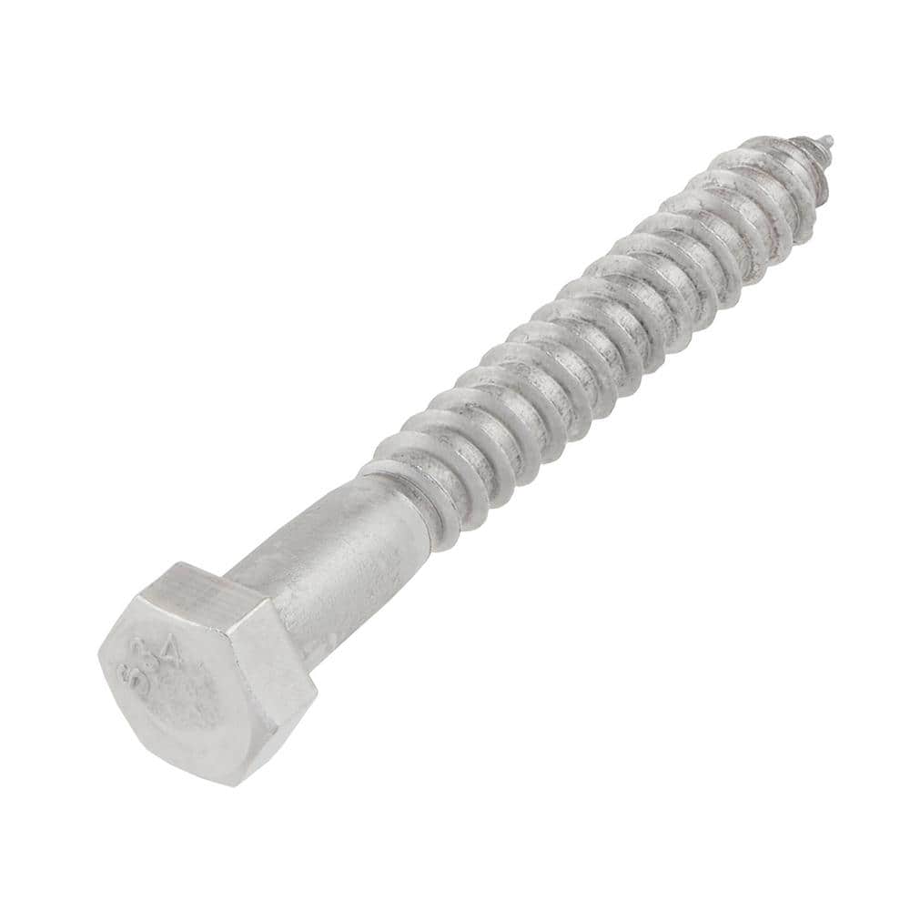 DECKMATE Marine Grade Stainless Steel Hex Lag Screw (2)