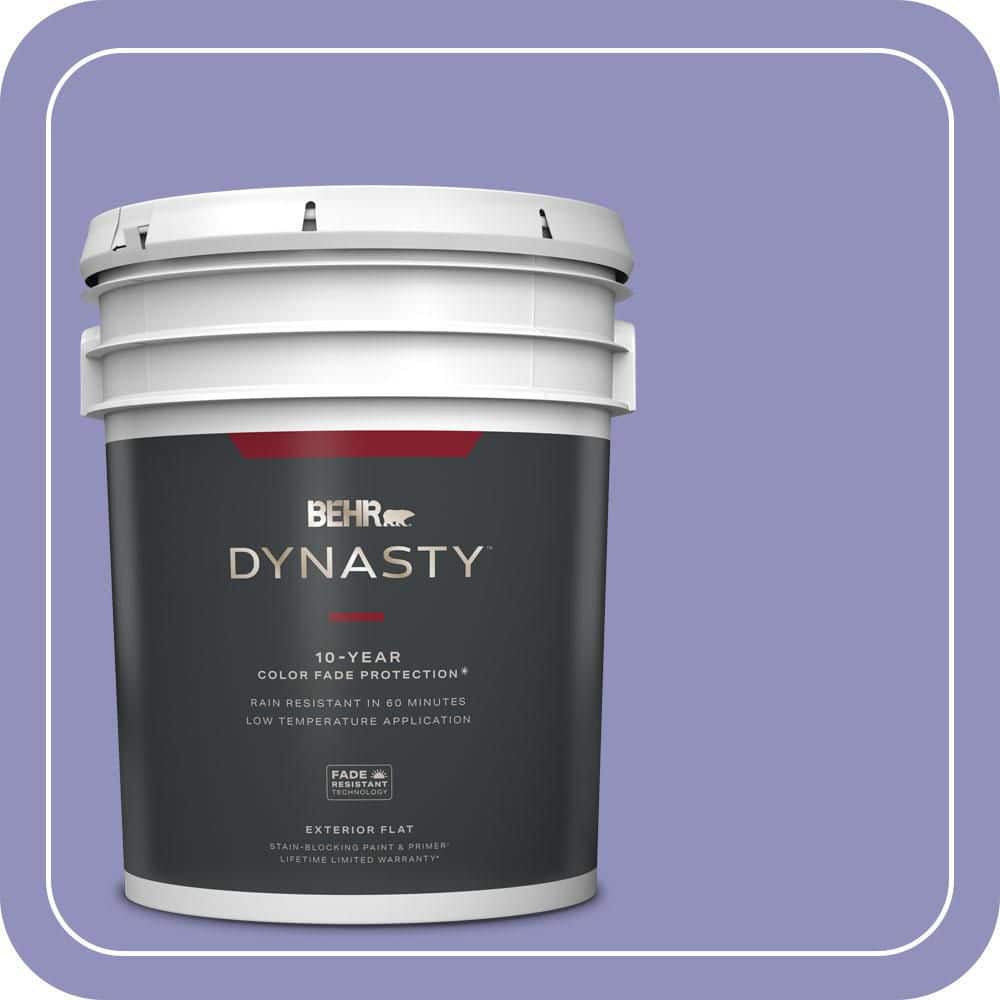 BEHR DYNASTY 5 gal. #PPU16-05 Lily of the Nile Flat Exterior Stain-Blocking Paint & Primer
