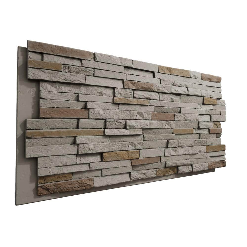 Ekena Millwork Everstone Eldorado Faux Stone 48 in. x 25 in. Polyurethane Siding (3)