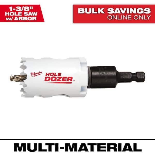 Milwaukee 1-3/8 in. HOLE DOZER Bi-Metal Hole Saw with 3/8 in. Arbor and Pilot Bit (2)