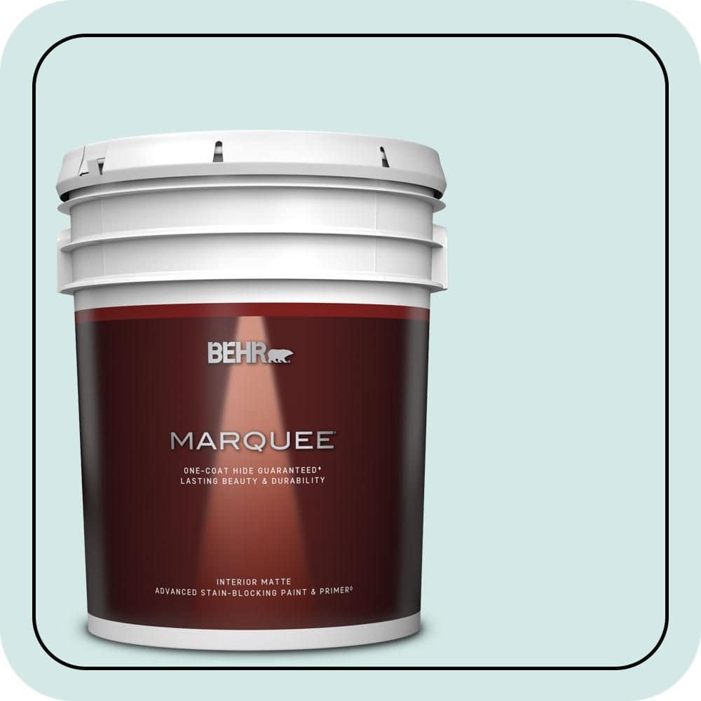 BEHR MARQUEE 5 gal. #T14-5 Sky Blue Matte Interior Paint & Primer