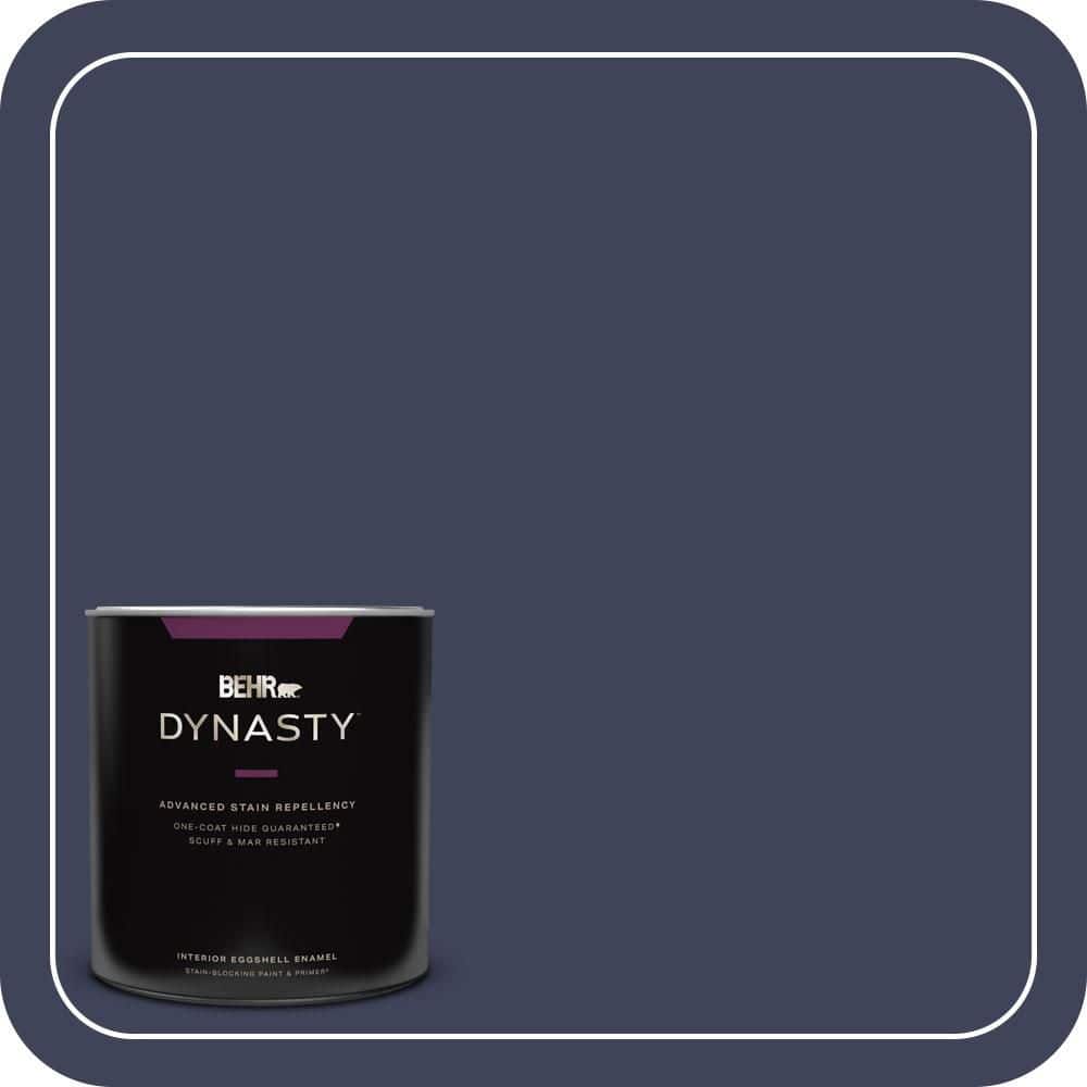 BEHR DYNASTY 1 qt. #MQ5-09 Manhattan Blue One-Coat Hide Eggshell Enamel Interior Stain-Blocking Paint & Primer