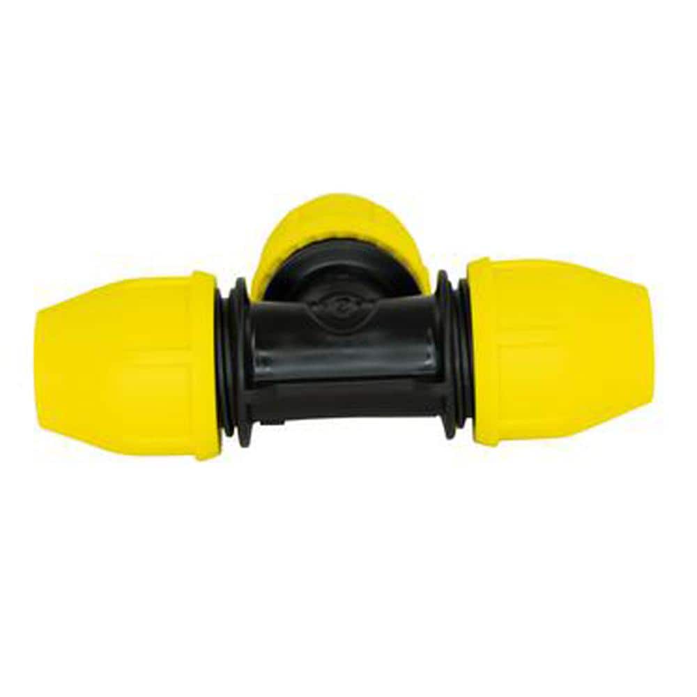 HOME-FLEX 1/2 in. IPS DR 9.3 Underground Yellow Poly Gas Pipe Tee (4)
