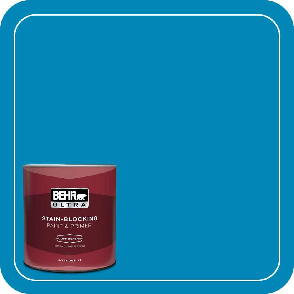 BEHR ULTRA 1 qt. #540B-7 Royal Peacock Extra Durable Flat Interior Paint & Primer