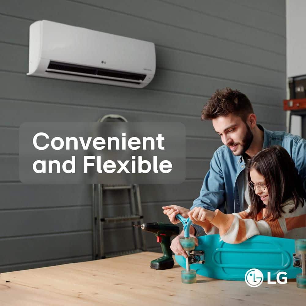 LG Indoor Unit 12,000 BTU 20 SEER2 Wi-Fi 1-Zone Ductless Mini Split Heat Pump Air Conditioner 115V (2)