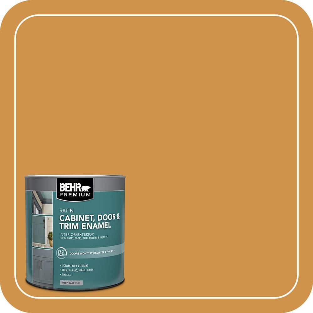 BEHR PREMIUM 1 qt. #M260-6 Sweet Mustard Satin Enamel Interior/Exterior Cabinet, Door & Trim Paint (1)