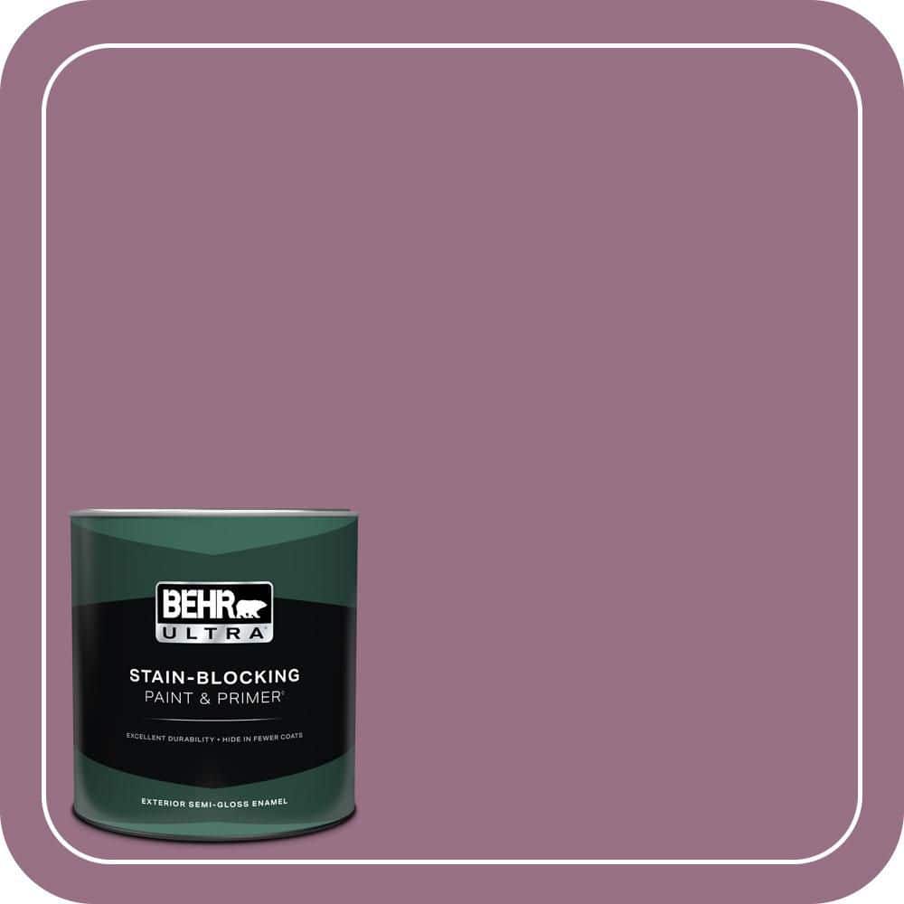 BEHR ULTRA 1 qt. #690D-6 Meadow Flower Semi-Gloss Enamel Exterior Paint & Primer