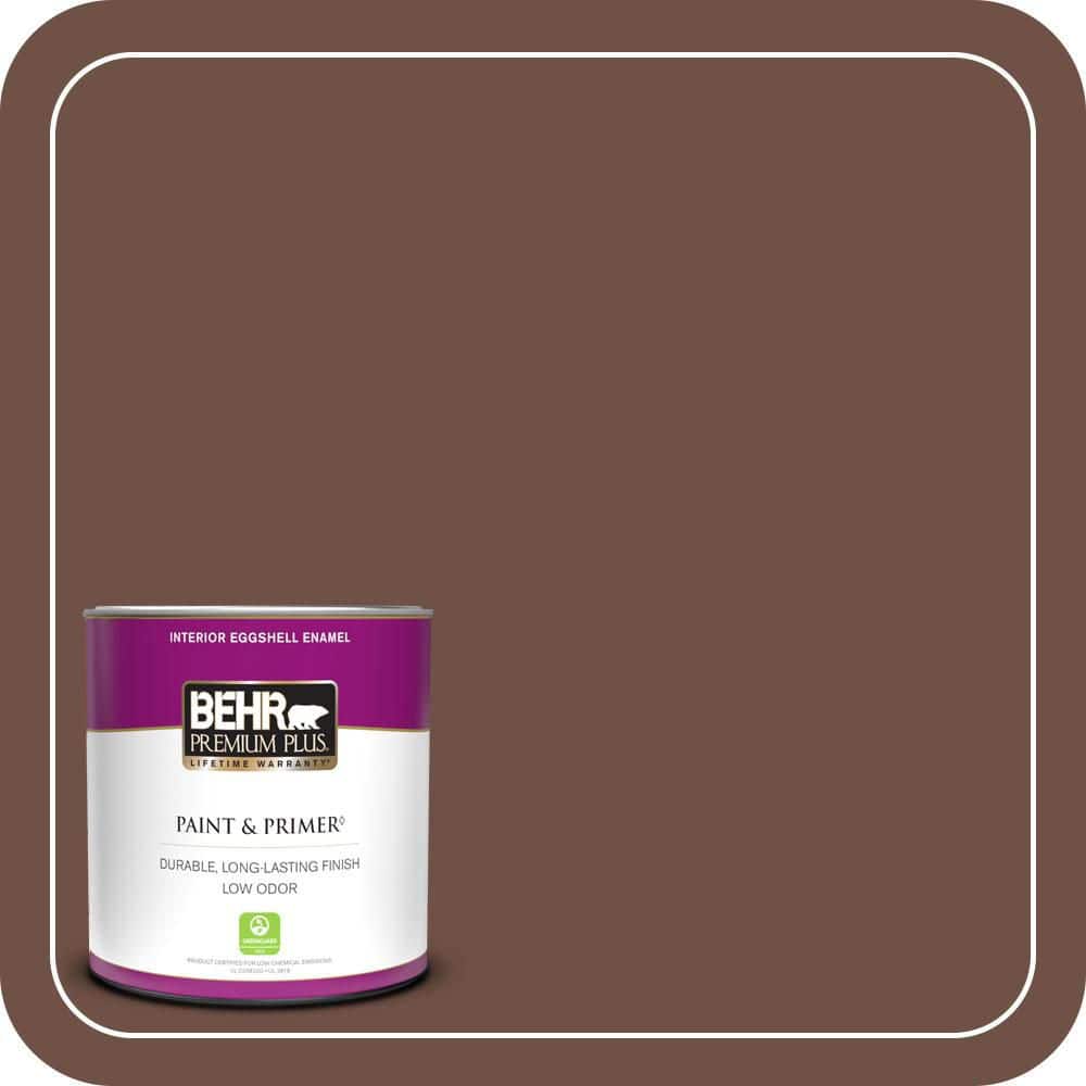BEHR PREMIUM PLUS #PMD-108 Double Chocolate Enamel Low Odor & Primer
