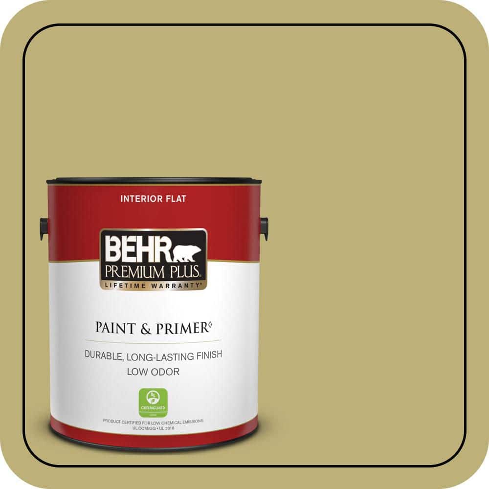 BEHR PREMIUM PLUS 1 gal. #MQ6-60 Everglade Flat Low Odor Interior Paint & Primer