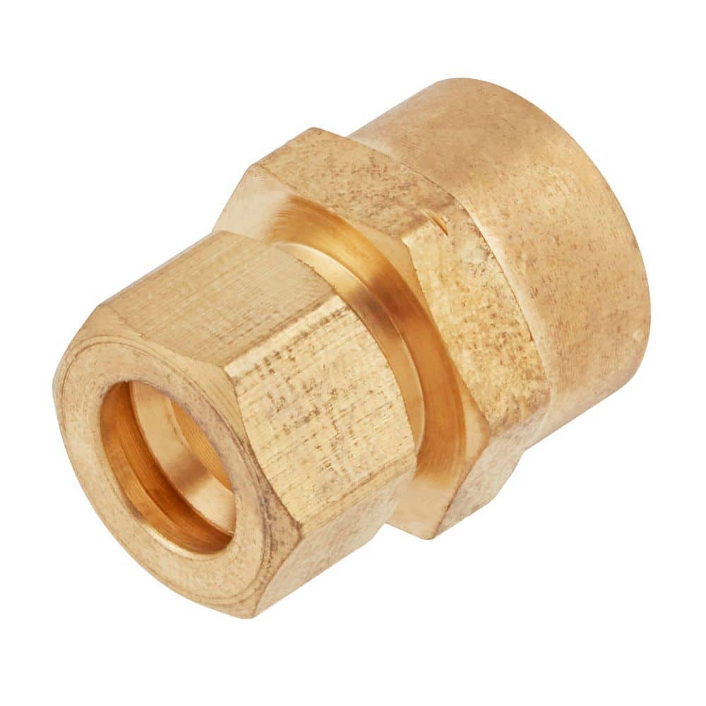 Everbilt 3/8 in. OD Compression x 1/2 in. Sweat Brass Adapter Fitting (2-Pack) (1)