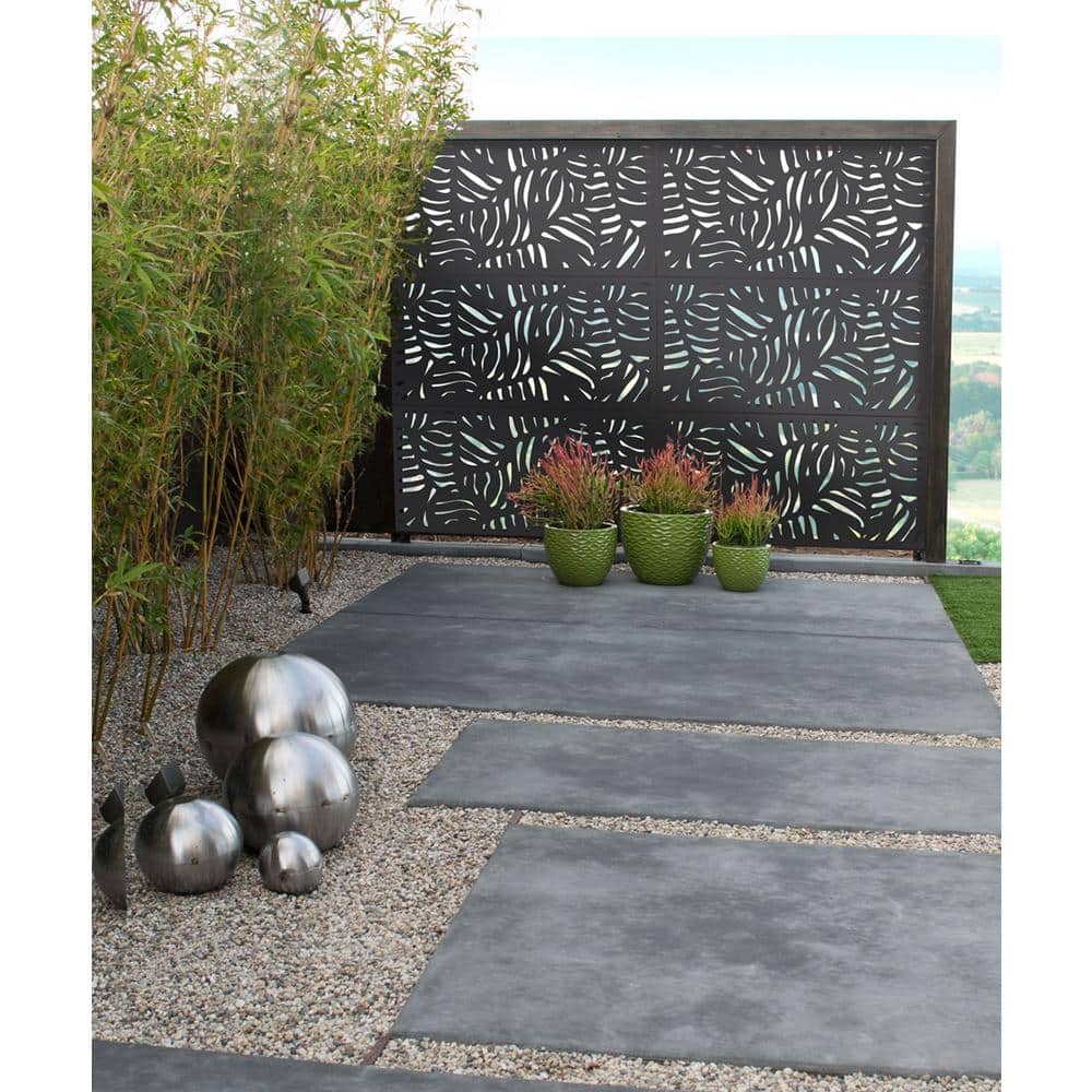 Modinex 6 ft. x 3 ft. Espresso Brown Decorative Composite Fence Panel Featured in the Panama Design (2)