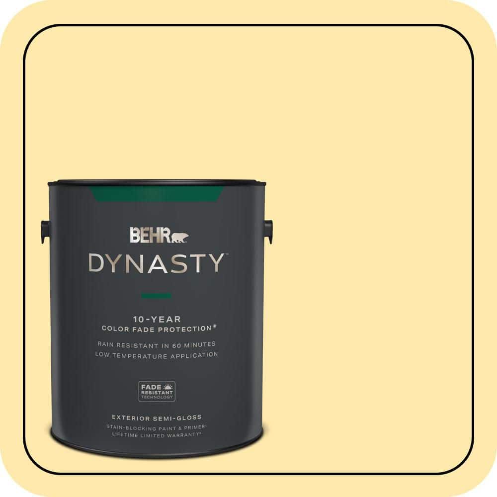 BEHR DYNASTY 1 gal. #P290-2 Sweet as Honey Semi-Gloss Exterior Stain-Blocking Paint and Primer