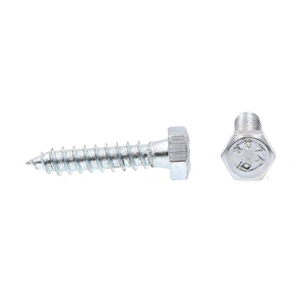 Prime-Line A307 Grade A Zinc Plated Steel 5/16 in. x 1-1/2 in. External Hex Lag Screws (50-Pack) (2)