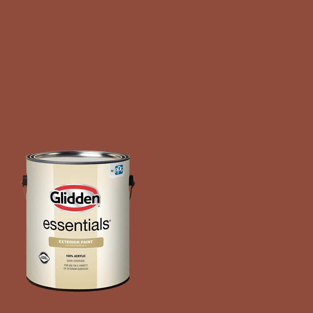 Glidden Essentials 1 gal. PPG1067-7 Burled Redwood Satin Exterior Paint