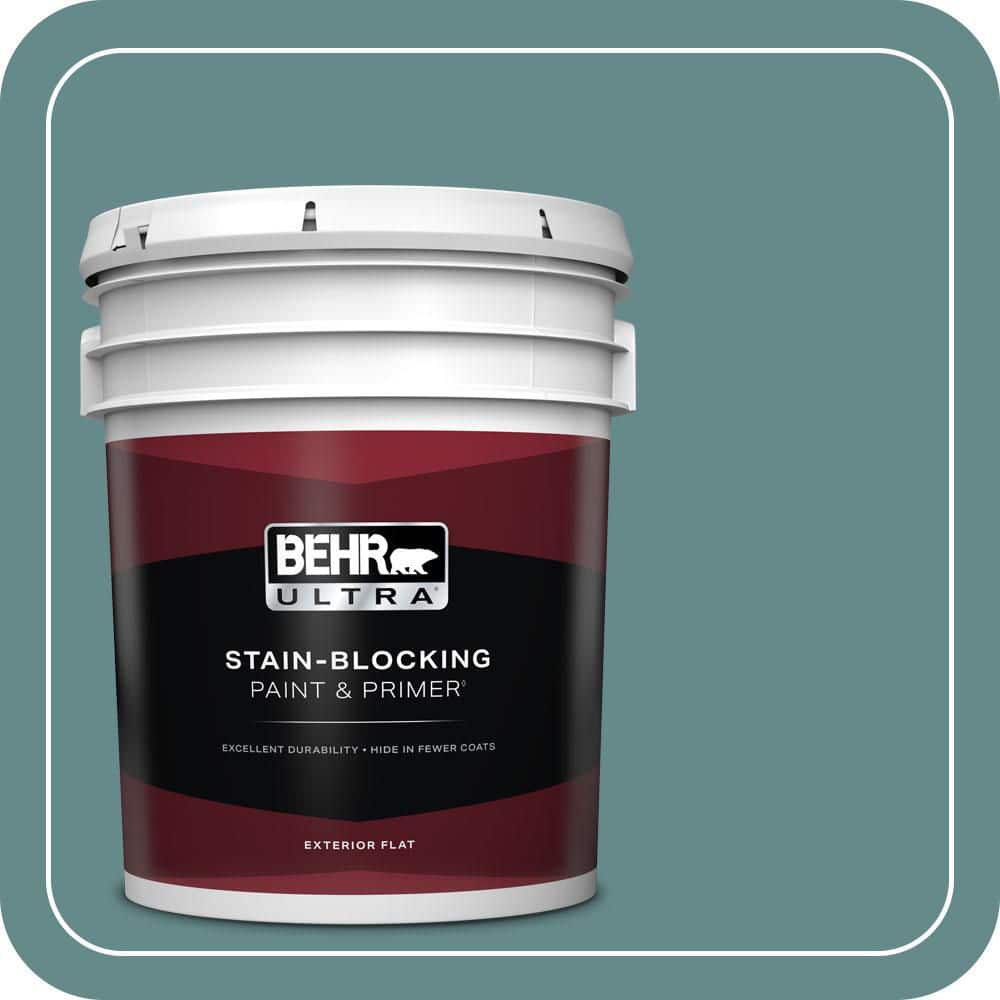 BEHR ULTRA 5 gal. #S440-5 Tasmanian Sea Flat Exterior Paint & Primer