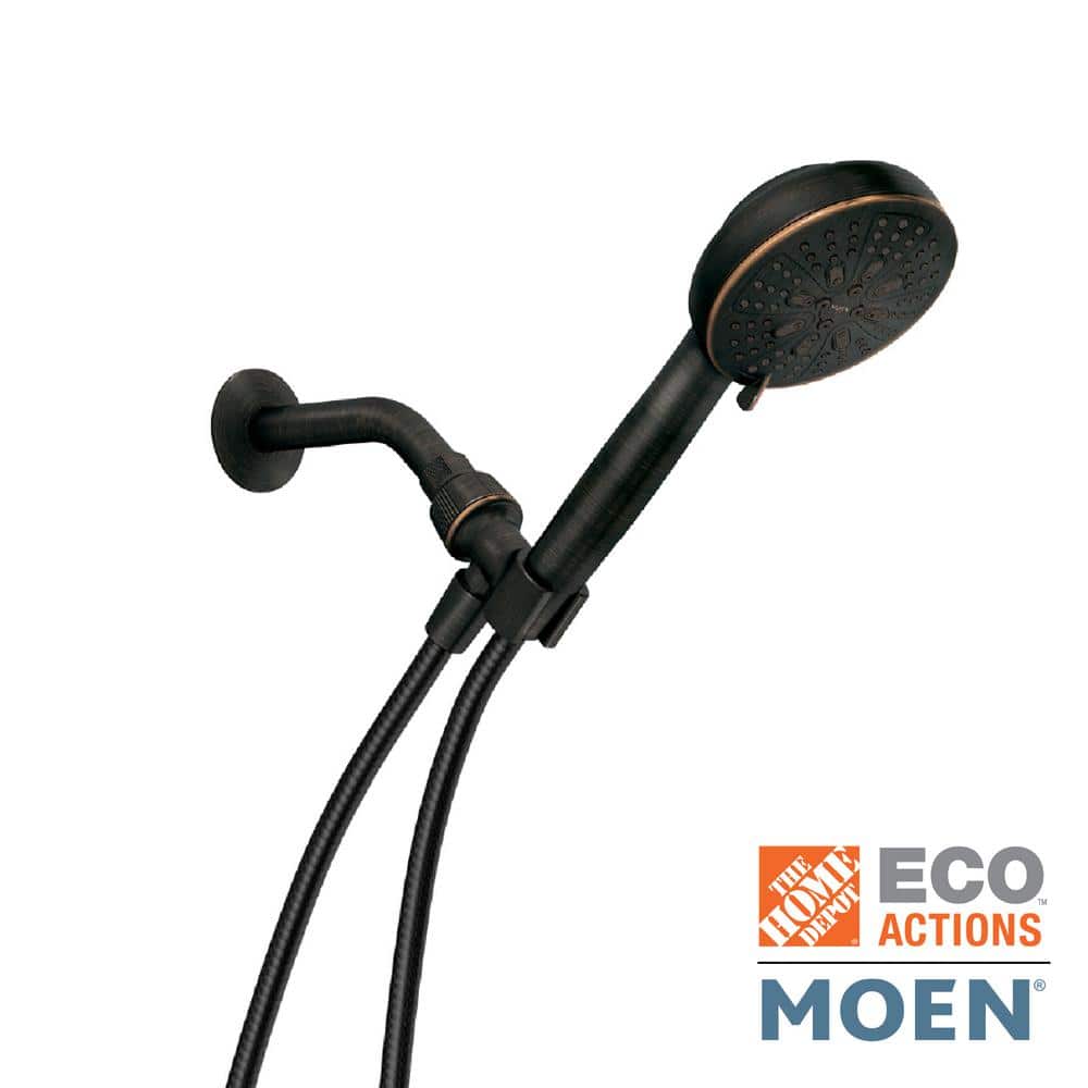 MOEN HydroEnergetix 8-Spray 1.75 GPM 4.75 in. Wall Mount Handheld Shower Head in Mediterranean Bronze (2)