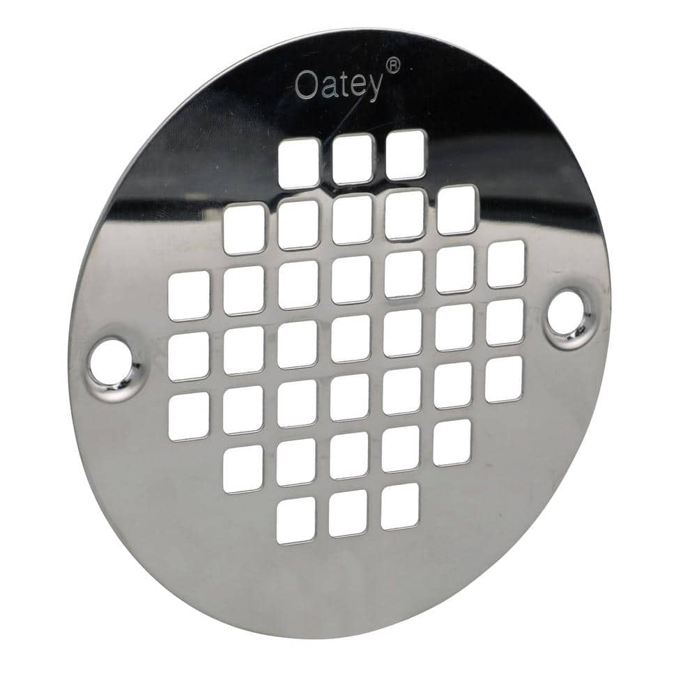 Oatey 4 in. Round Screw-In Stainless Steel Shower Drain Cover (2)