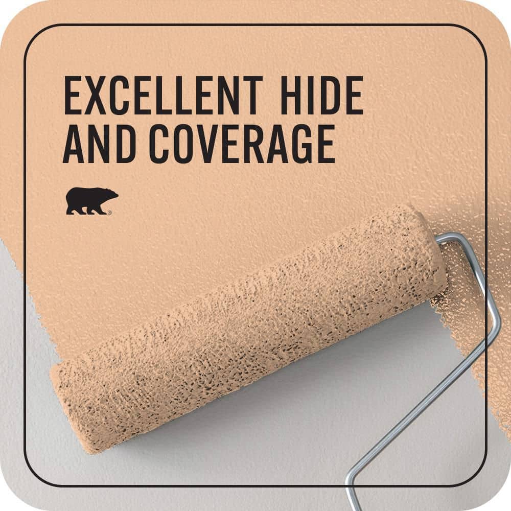 BEHR PREMIUM PLUS 1 qt. #M220-3 Carving Party Flat EcoMix Plant-Based Interior Paint & Primer (2)