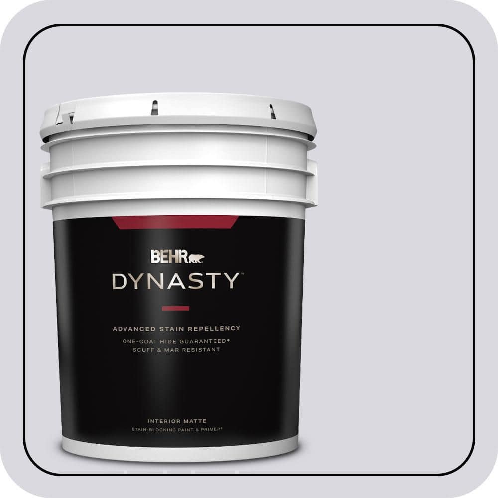 BEHR DYNASTY 5 gal. #MQ3-30 Petal Tip One-Coat Hide Matte Interior Stain-Blocking Paint & Primer
