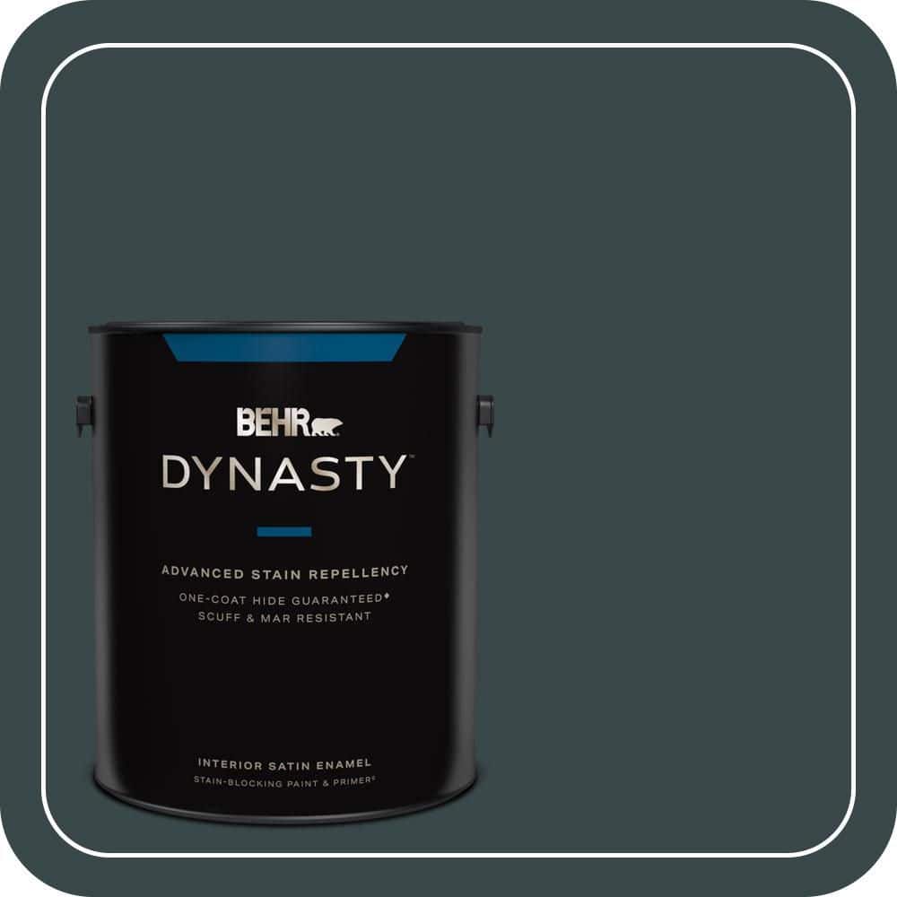 BEHR DYNASTY 1 gal. #T14-16 Arboretum Satin Enamel Interior Stain-Blocking Paint and Primer