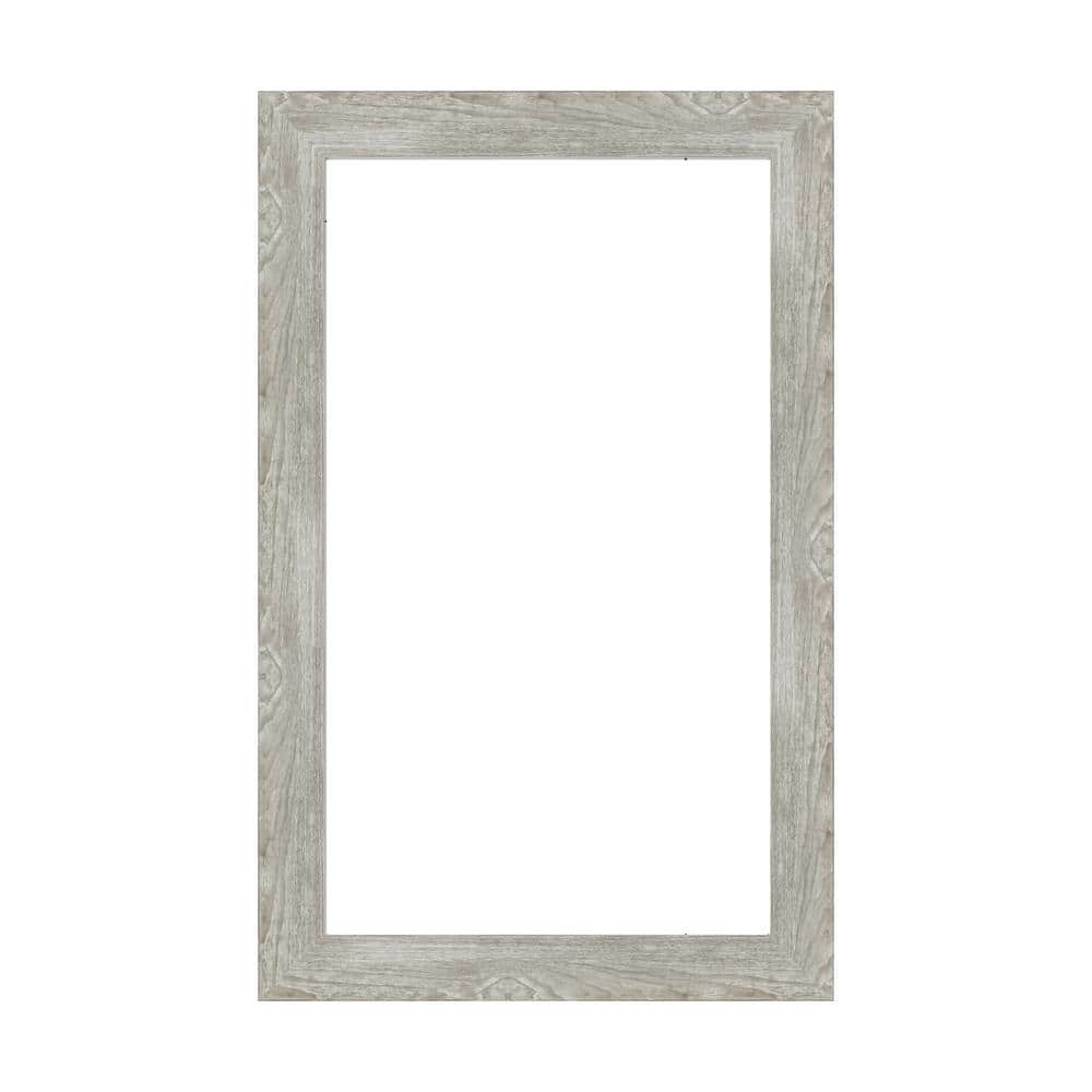 Amanti Art Mirror Makeover Dove Greywash Narrow 17.25 in. W x 27.25 in. H Bathroom Mirror Frame Border Kit-Fits a 16 x 26 Mirror (1)