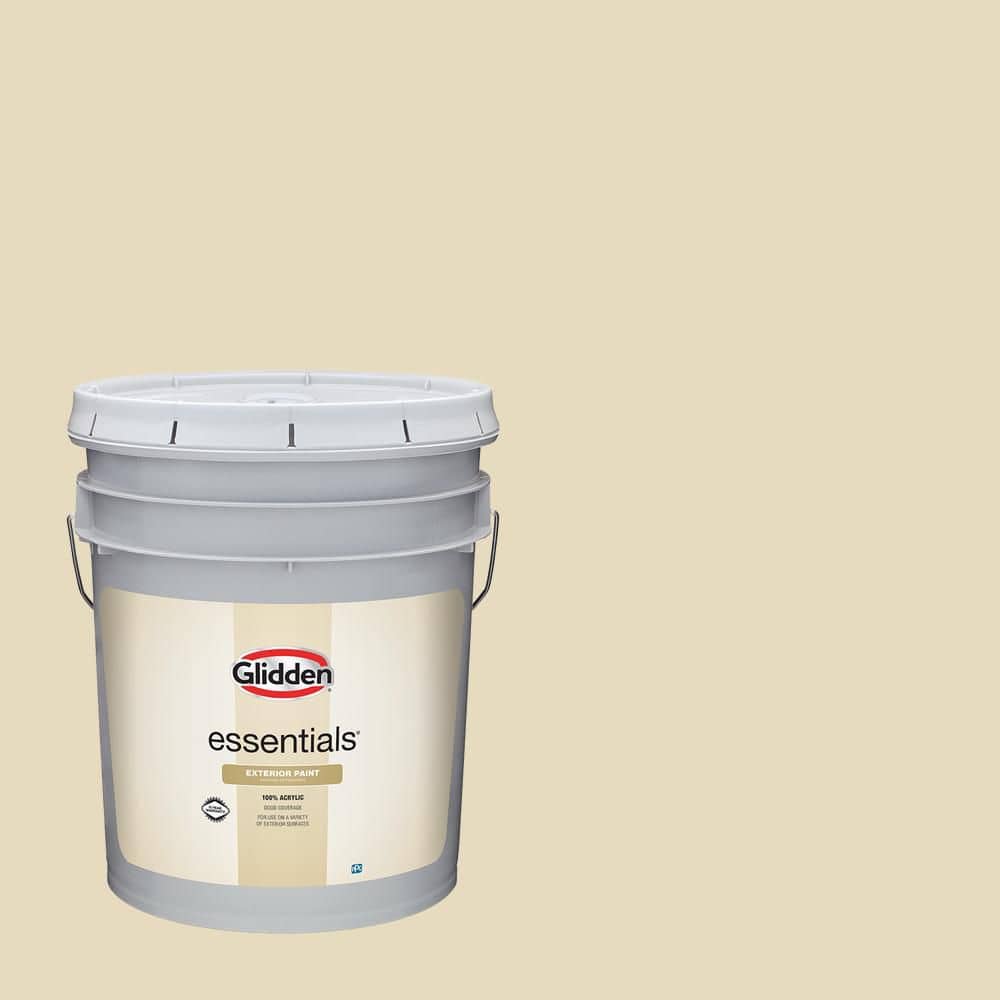 Glidden Essentials 5 gal. PPG1104-3 Deserted Beach Flat Exterior Paint