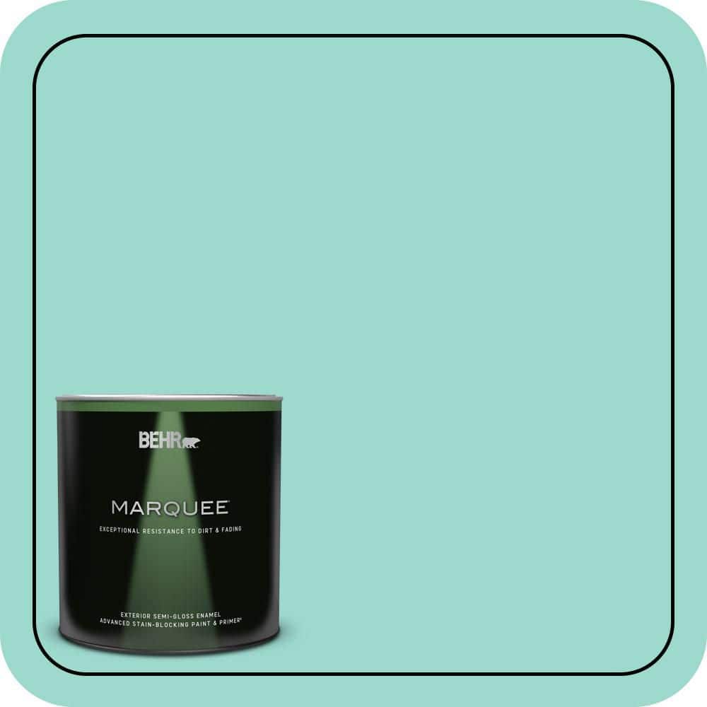 BEHR MARQUEE 1 qt. #P440-3 Fish Pond Semi-Gloss Enamel Exterior Paint & Primer