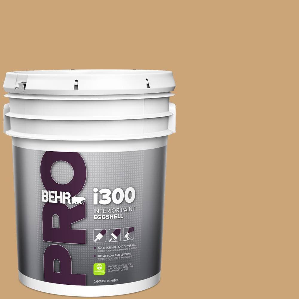 BEHR PRO 5 gal. #BIC-30 Corkboard color Eggshell Interior Paint (1)
