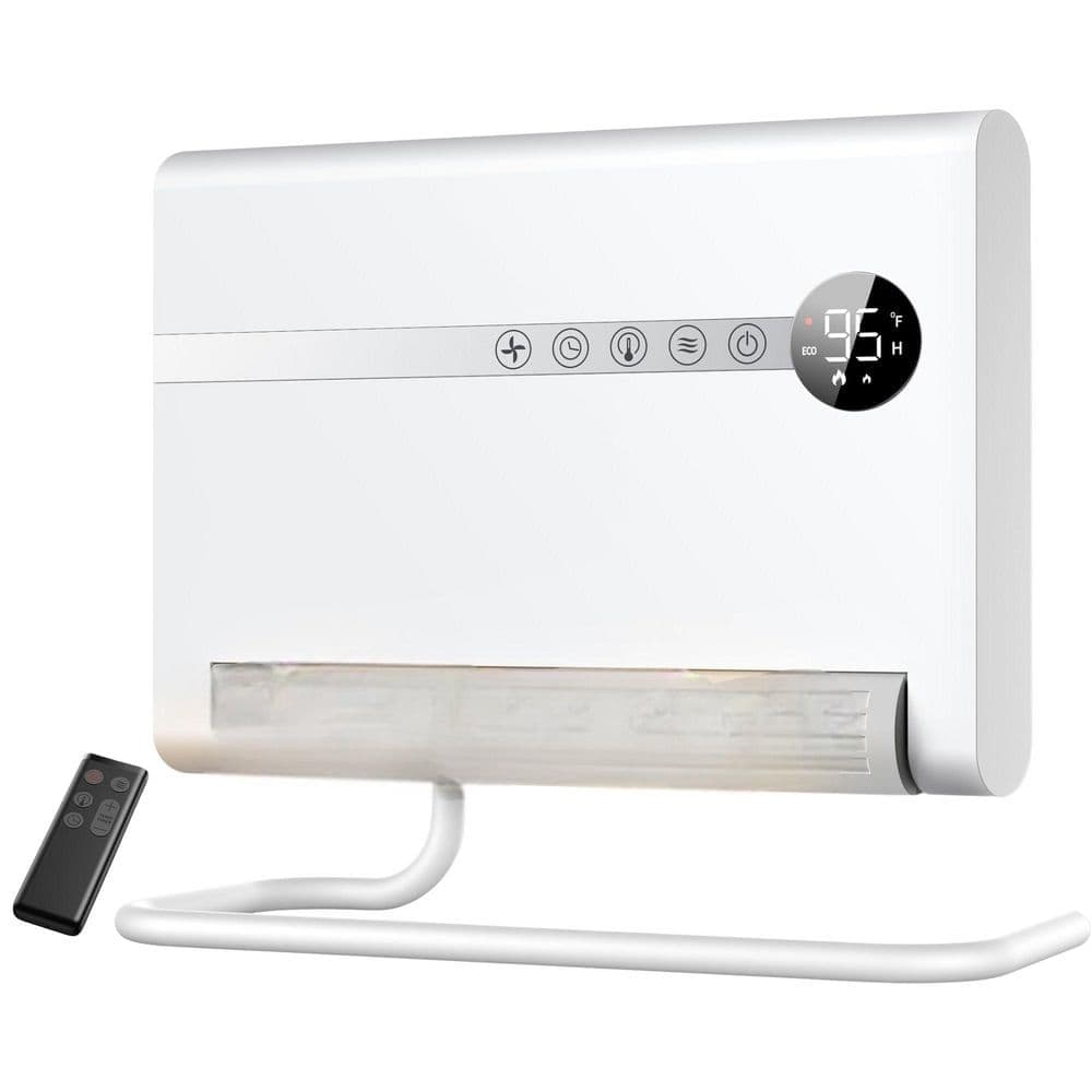 Unbranded 1500W PTC Wall Heater with Remote, 30° Oscillation, 24H Timer, Touch Screen, Overheat Protection Furnace (1)