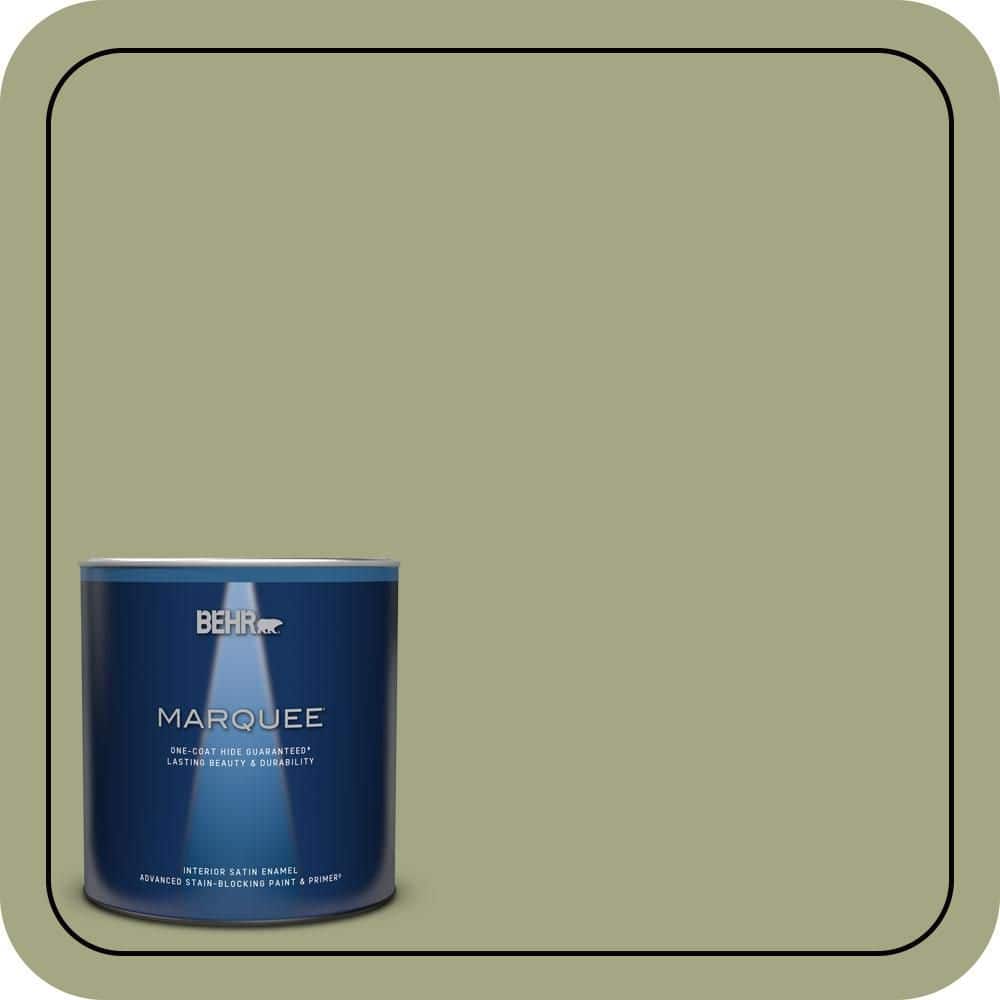 BEHR MARQUEE 1 qt. #S370-4 Rejuvenation One-Coat Hide Satin Enamel Interior Paint & Primer