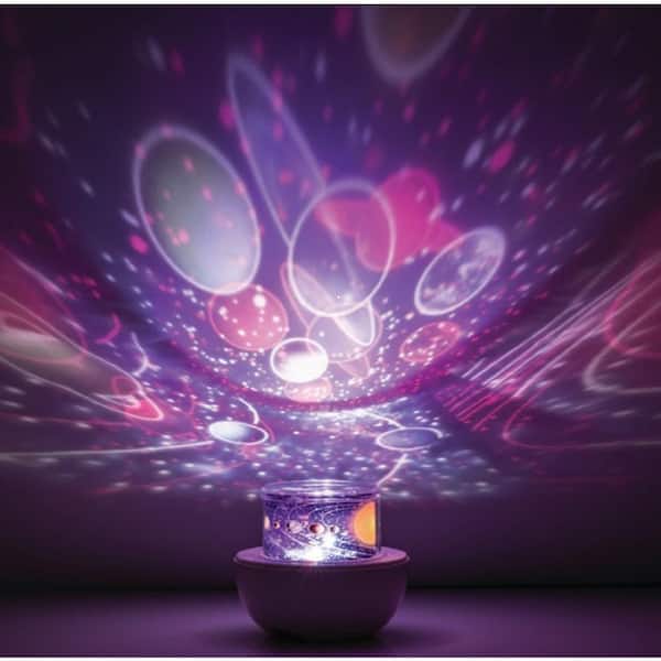 Unbranded Multi-Color USB Powered Rotating Integrated LED Projector with Replaceable Slides