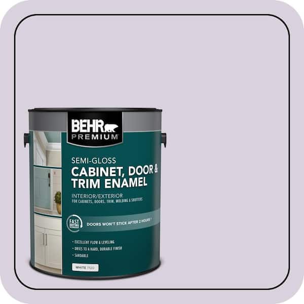 BEHR PREMIUM 1 gal. #S100-1 Spring Bouquet Semi-Gloss Enamel Interior/Exterior Cabinet, Door & Trim Paint (2)